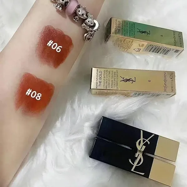 Son Yves Saint Laurent YSL The Bold 6 Reignited Amber Màu Đỏ Nâu - Son Môi - Vua Hàng Hiệu