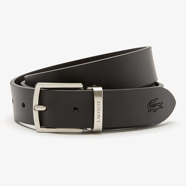 Set Thắt Lưng Nam Lacoste Men's Pin And Flat Buckle Belt RC4060371 Màu Đen Nâu Size 110 - Thắt lưng - Vua Hàng Hiệu