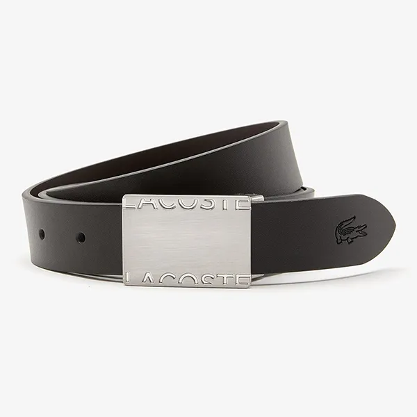 Set Thắt Lưng Nam Lacoste Men's Pin And Flat Buckle Belt RC4060371 Màu Đen Nâu Size 110 - Thắt lưng - Vua Hàng Hiệu