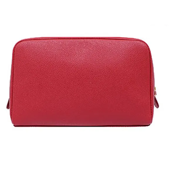 Túi Cầm Tay Nữ Coach F24797 Boxy Leather Cosmetic Case Wristlet In Midnight Màu Đỏ
