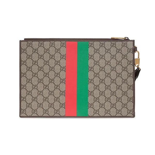 Túi Cầm Tay Nam Gucci Brown Pouch From The ‘Gucci Tiger’ Collection 688378 US7DC-9395 Màu Nâu - Túi xách - Vua Hàng Hiệu