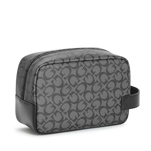 Túi Cầm Tay Nam Guess Logo Dopp Kit Travel Bag Màu Đen - Túi xách - Vua Hàng Hiệu
