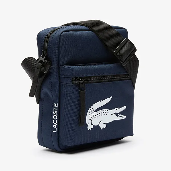 Túi Đeo Chéo Nam Lacoste Men's Recycled Fiber Shoulder Bag NH4279UG 021 Màu Xanh Navy