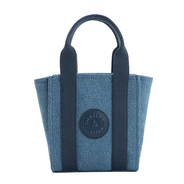 Túi Đeo Chéo Nữ Charles & Keith CNK Mini Canvas Tote Bag - Blue 30782168 Màu Xanh