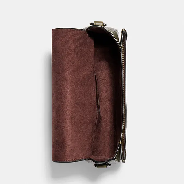 Túi Đeo Chéo Nữ Coach Georgie Saddle Bag C2805 Màu Xanh Rêu