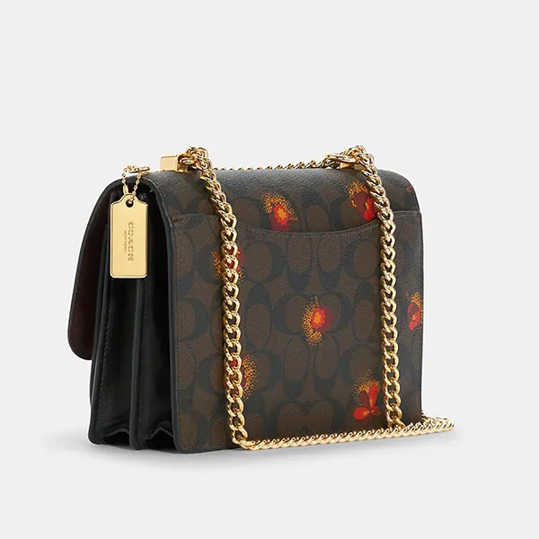 Túi Đeo Chéo Nữ Coach Klare Crossbody In Signature Canvas With Pop Floral Print C5797 Màu Nâu