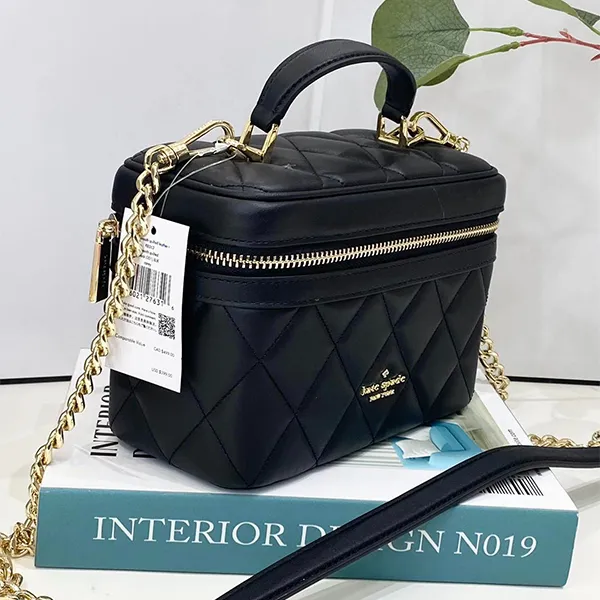 Túi Đeo Chéo Nữ Kate Spade Carey Trunk Crossbody Black KB563 Màu Đen
