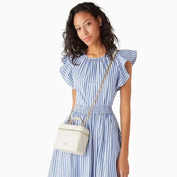 Túi Đeo Chéo Nữ Kate Spade Carey Trunk Crossbody Parchment KB563 Màu Trắng Kem - Túi xách - Vua Hàng Hiệu