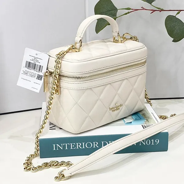 Túi Đeo Chéo Nữ Kate Spade Carey Trunk Crossbody Parchment KB563 Màu Trắng Kem - Túi xách - Vua Hàng Hiệu