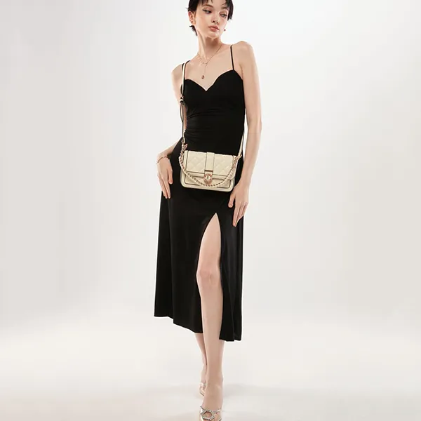 Túi Đeo Chéo Nữ Lyn Calo S Shoulder Bags LL23FBF090 Màu Trắng Kem