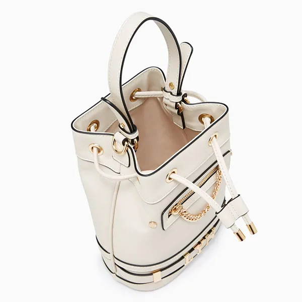 Túi Đeo Chéo Nữ Lyn Chella Bucket Bags LL23FBF023 Màu Trắng Kem