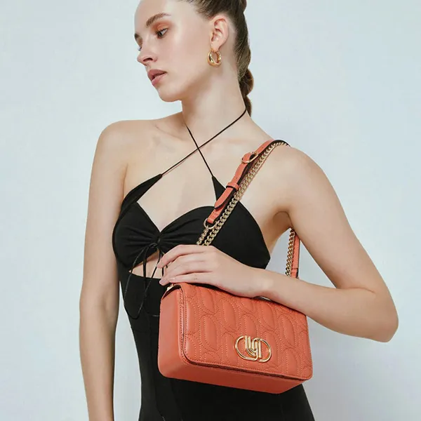 Túi Đeo Chéo Nữ Lyn Infinite Moon M Crossbody Bags LL23MBF257 Màu Cam