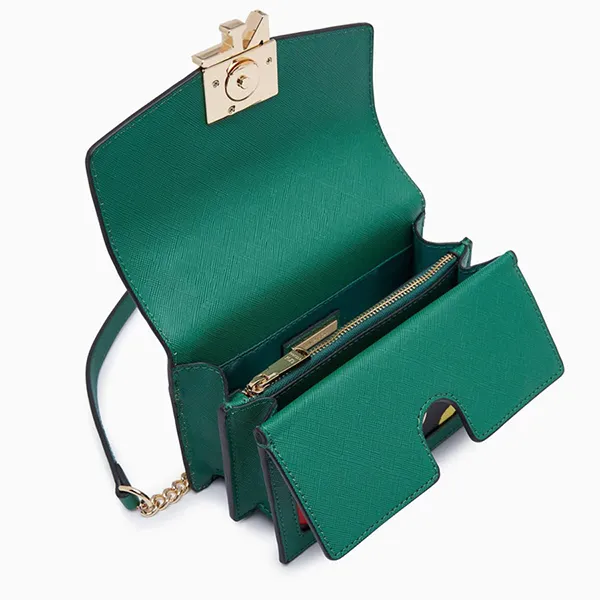 Túi Đeo Chéo Nữ Lyn Lola XS Crossbody Bags LL23FBF077 Màu Xanh Green