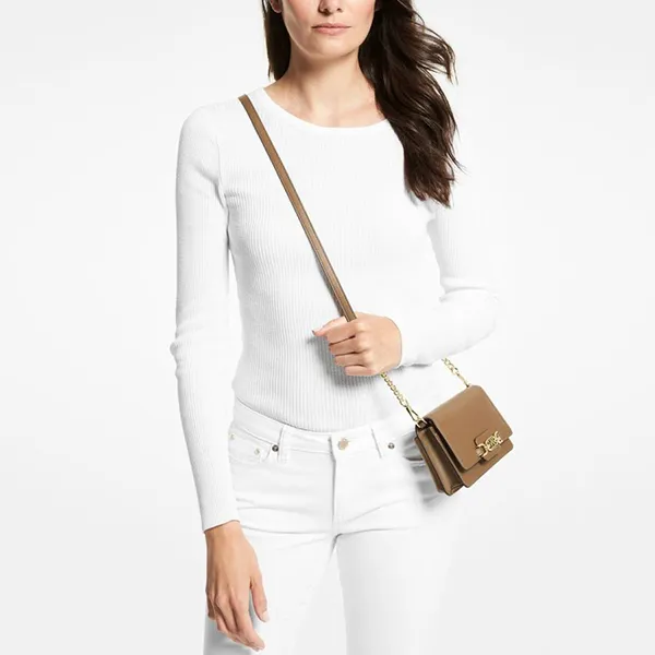 Túi Đeo Chéo Nữ Michael Kors MK Heather Mini Màu Be - Túi xách - Vua Hàng Hiệu