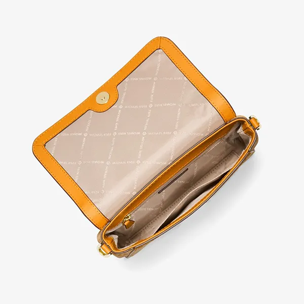 Túi Đeo Chéo Nữ Michael Kors MK Medium Logo Convertible Crossbody Bag 35H8GTTC6B Màu Vàng - 5