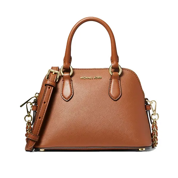 Túi Đeo Chéo Nữ Michael Kors MK Veronica Extra-Small Logo Crossbody Bag Màu Nâu - Túi xách - Vua Hàng Hiệu