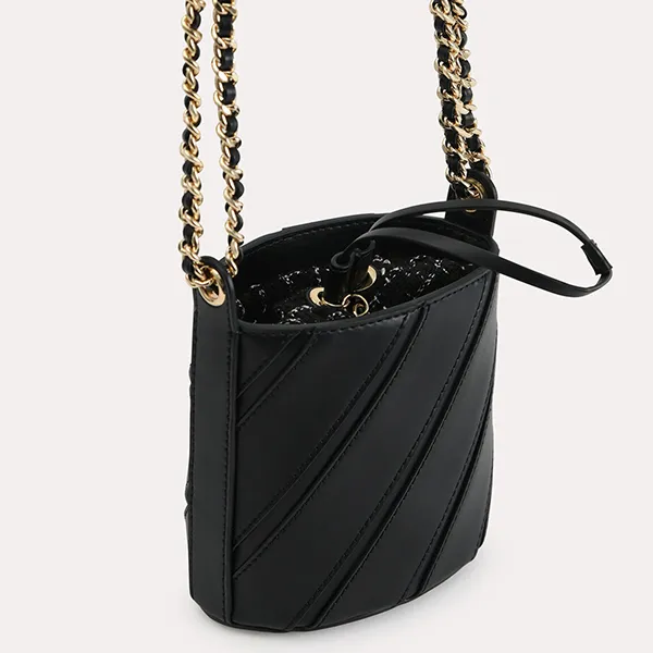 Túi Đeo Chéo Nữ Pedro Tweed Drawstring Bucket Bag Black 16610008 Màu Đen - Túi xách - Vua Hàng Hiệu