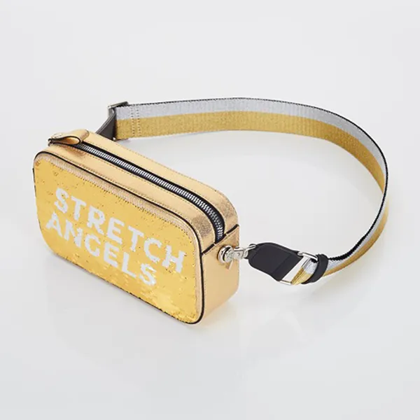 Túi Đeo Chéo Nữ Stretch Angels Panini Double Spangle Màu Vàng