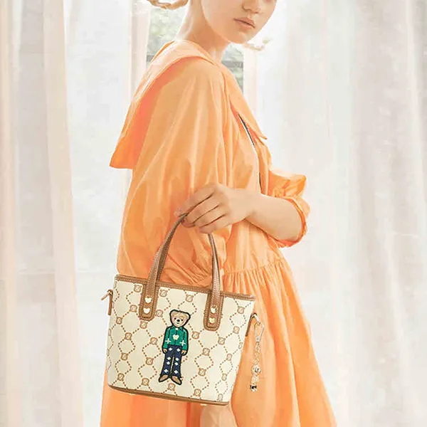 Túi Đeo Chéo Nữ TTWN BEAR TN1602 Màu Trắng Lưới 2