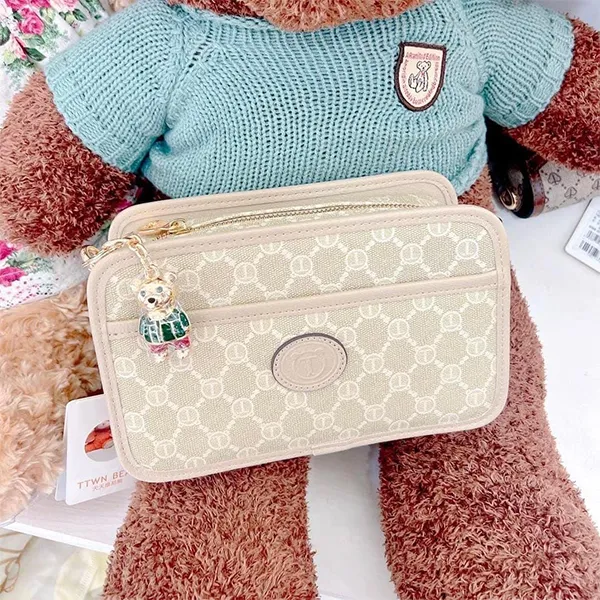 Túi Đeo Chéo Nữ TTWN BEAR TN2838 Màu Ghi Lưới