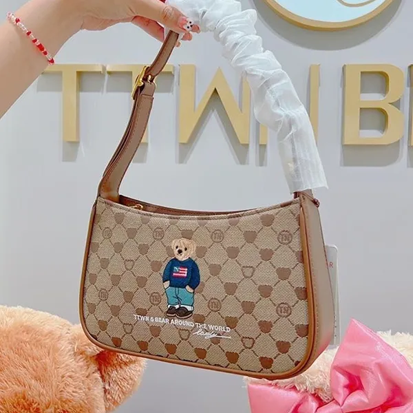 Túi Đeo Chéo Nữ TTWN BEAR TN3019 Màu Nâu Be