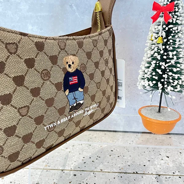 Túi Đeo Chéo Nữ TTWN BEAR TN3019 Màu Nâu Be