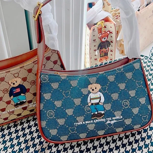 Túi Đeo Chéo Nữ TTWN BEAR TN3019 Màu Xanh Denim
