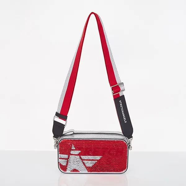 Túi Đeo Chéo Stretch Angels Panini Double Spangle Shoulder Bag Red Màu Đỏ