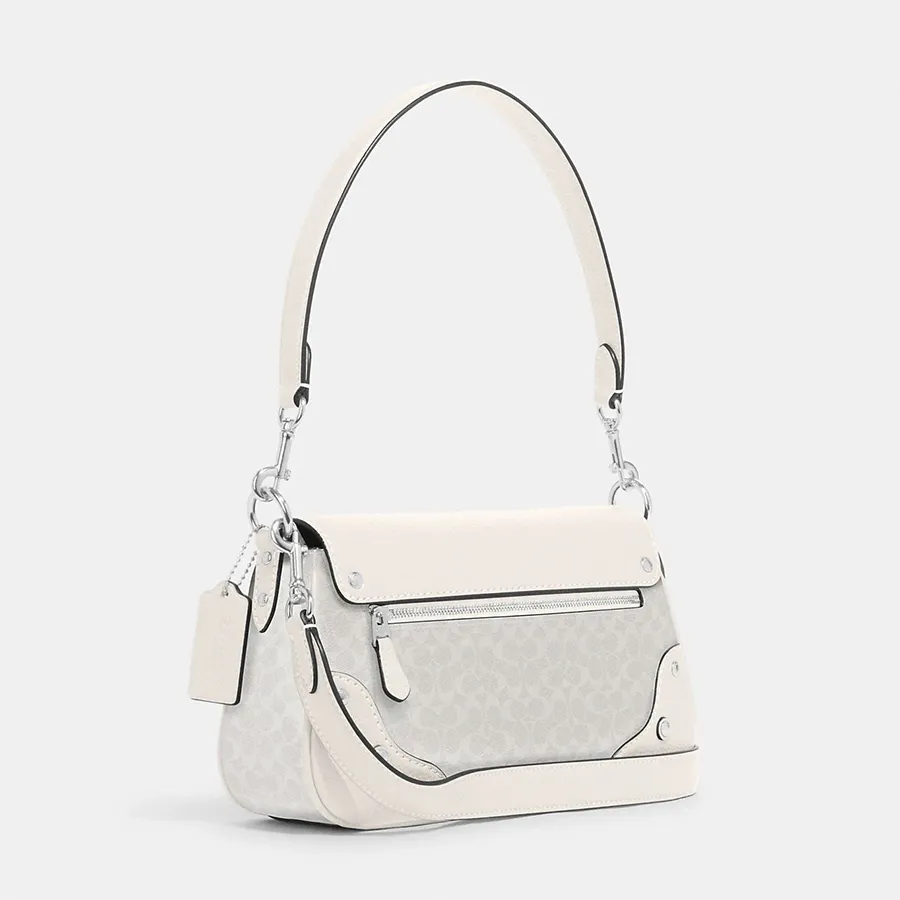 Túi Đeo Vai Nữ Coach Millie Shoulder Bag In Colorblock Signature Canvas CE639 Màu Trắng - Túi xách - Vua Hàng Hiệu