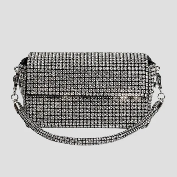 Túi Đeo Vai Nữ Giarité Silver Rhinestone Crystals Màu Bạc - Túi xách - Vua Hàng Hiệu