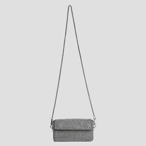 Túi Đeo Vai Nữ Giarité Silver Rhinestone Crystals Màu Bạc - Túi xách - Vua Hàng Hiệu