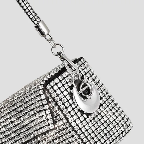 Túi Đeo Vai Nữ Giarité Silver Rhinestone Crystals Màu Bạc - Túi xách - Vua Hàng Hiệu