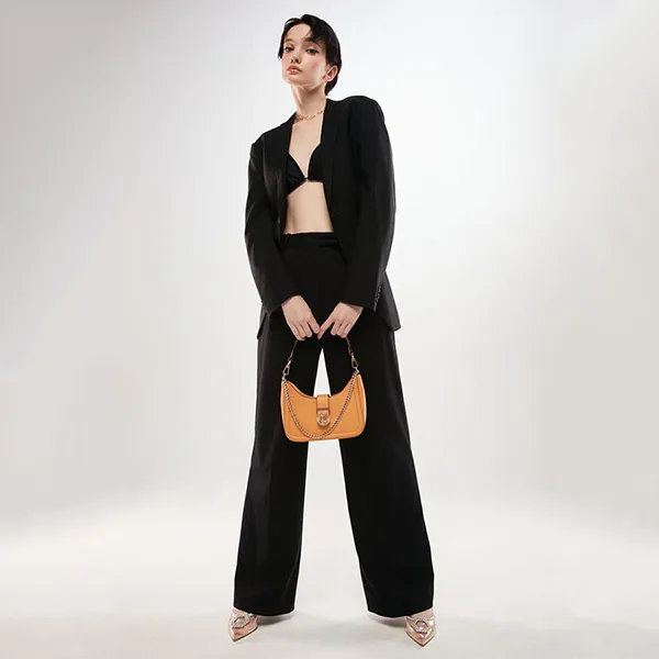 Túi Đeo Vai Nữ Lyn Calo M Shoulder Bags LL23FBF089 Màu Nâu