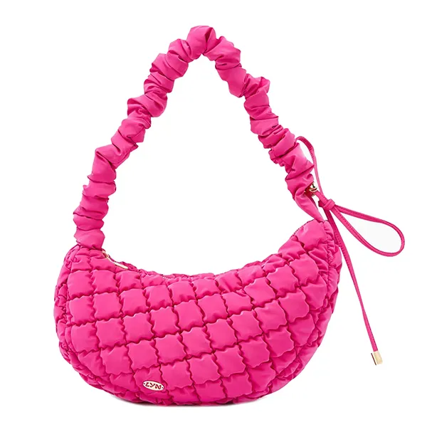 Túi Đeo Vai Nữ Lyn Souffle Bean Crossbody Bags LL23FBF237 Màu Hồng - Túi xách - Vua Hàng Hiệu