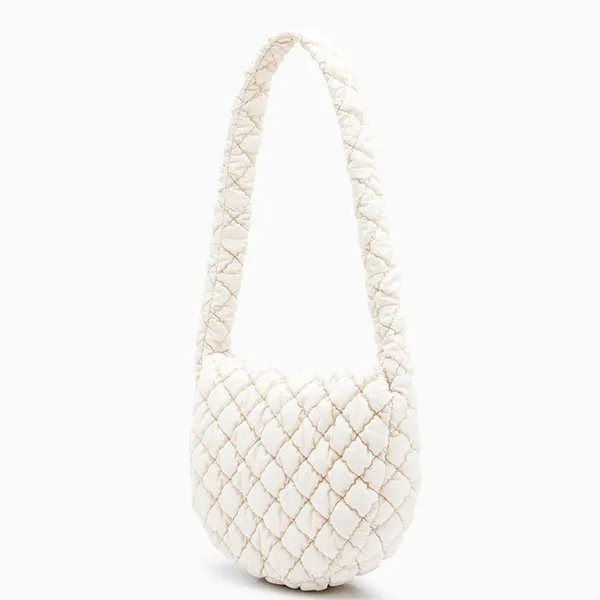 Túi Đeo Vai Nữ Lyn Souffle Tote Bags LL23FBF238 Màu Trắng