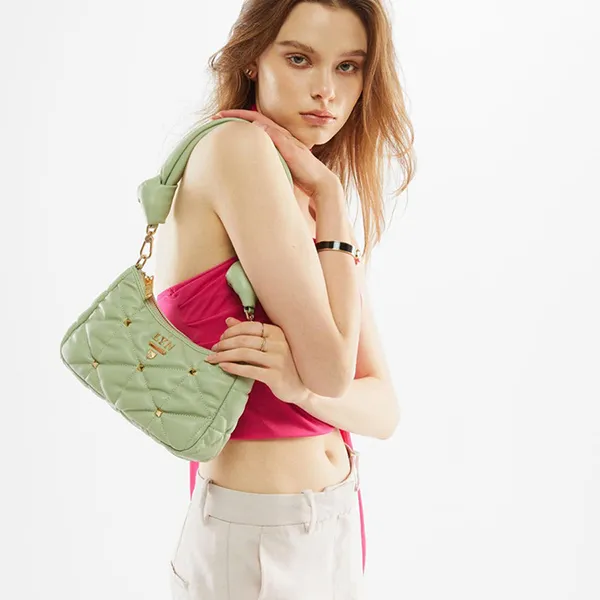 Túi Đeo Vai Nữ Lyn Tricia Puffy Shoulder Bags LL23FBF047 Màu Xanh - Túi xách - Vua Hàng Hiệu