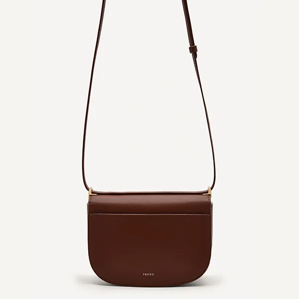 Túi Đeo Vai Nữ Pedro Icon Leather Shoulder Bag Dark Brown 76610065-3 Màu Nâu Đậm