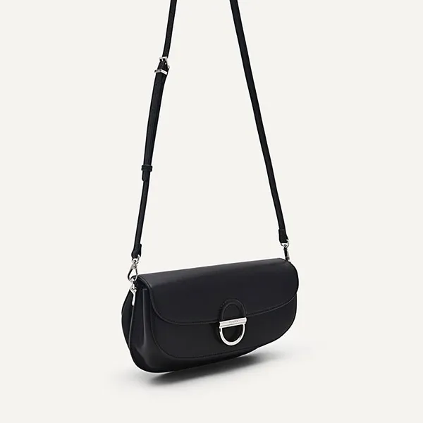 Túi Đeo Vai Nữ Pedro Jean Leather Shoulder Bag Black 76610063 Màu Đen - Túi xách - Vua Hàng Hiệu