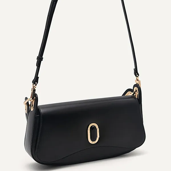 Túi Đeo Vai Nữ Pedro Rift Leather Shoulder Bag Black 76390084 Màu Đen - Túi xách - Vua Hàng Hiệu