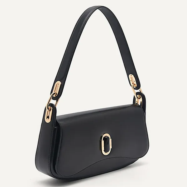 Túi Đeo Vai Nữ Pedro Rift Leather Shoulder Bag Black 76390084 Màu Đen - Túi xách - Vua Hàng Hiệu