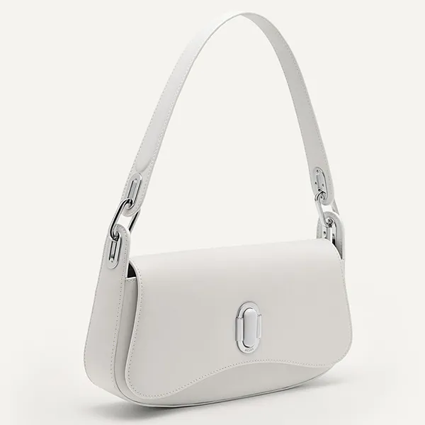 Túi Đeo Vai Nữ Pedro Rift Leather Shoulder Bag White 76390084 Màu Trắng - Túi xách - Vua Hàng Hiệu