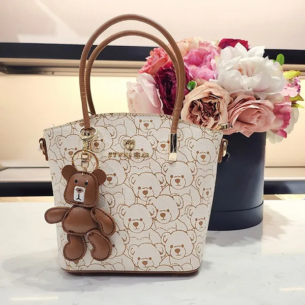 Túi Đeo Vai Nữ TTWN BEAR TN2464 TN3136 Be Gấu Bông Màu Be