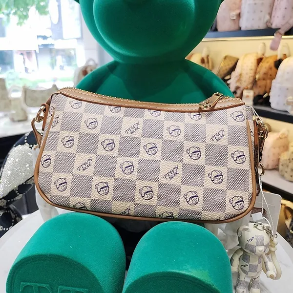 Túi Đeo Vai Nữ TTWN BEAR TN2661 TN2661A Lưới Ô Vuông Xám Trắng
