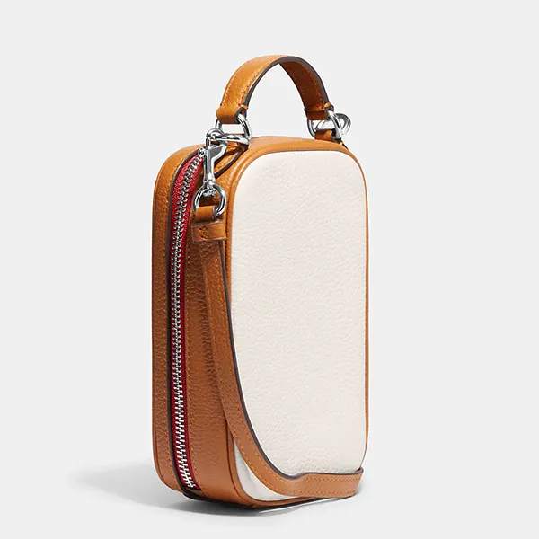 Túi Đựng Điện Thoại Coach Eva Phone Crossbody With Patches CJ650 Màu Trắng Nâu