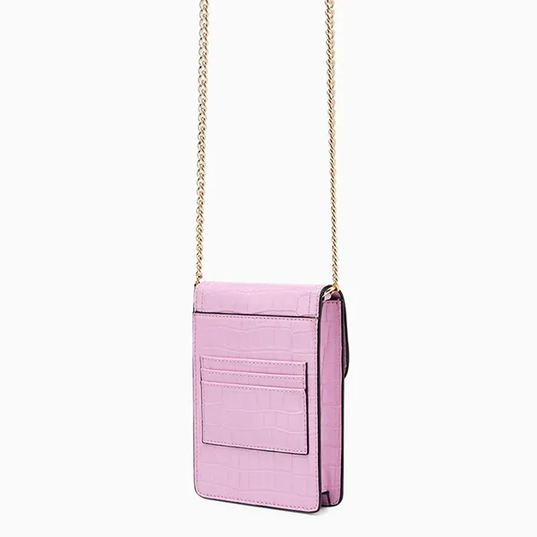 Túi Đựng Điện Thoại Nữ Lyn Chella Mobile Pocket Wallets On Chain LL23FWF044 Màu Hồng