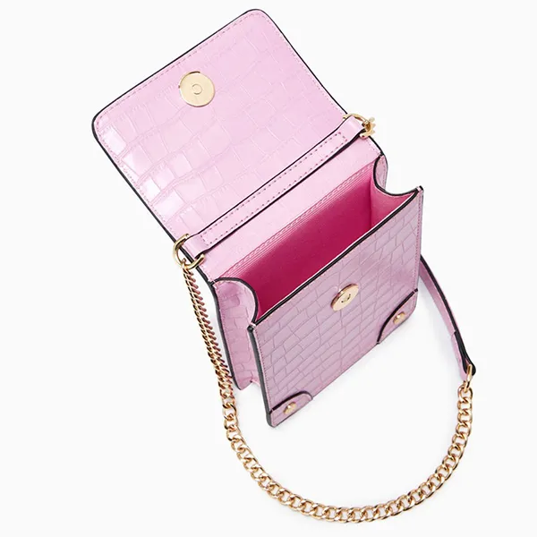 Túi Đựng Điện Thoại Nữ Lyn Chella Mobile Pocket Wallets On Chain LL23FWF044 Màu Hồng