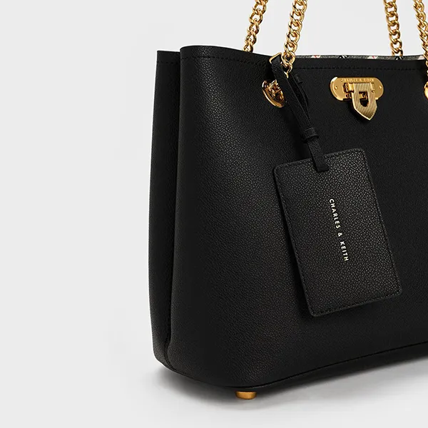 Túi Tote Nữ Charles & Keith CNK Alcott Tote Bag CK2-30151265 Màu Đen