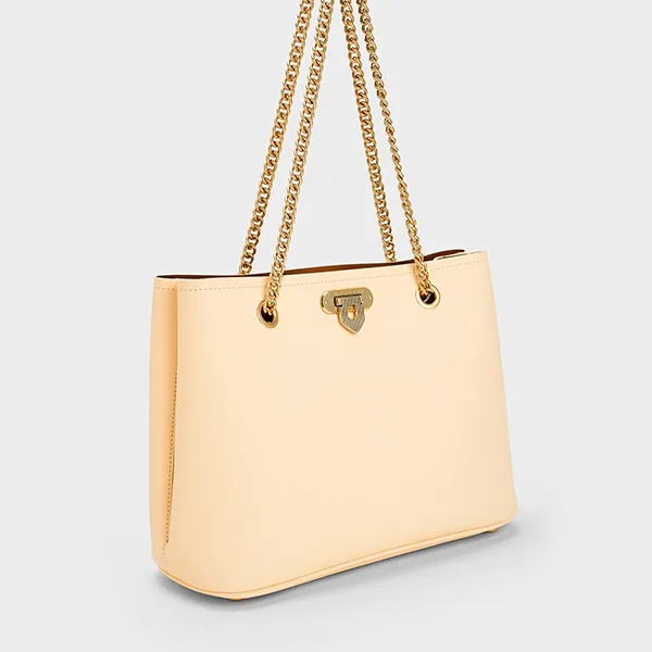 Túi Tote Nữ Charles & Keith CNK Alcott Tote Bag 30151265 Màu Beige