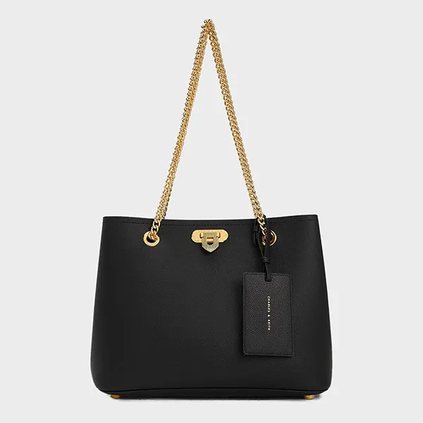 Túi Tote Nữ Charles & Keith CNK Alcott Tote Bag CK2-30151265 Màu Đen