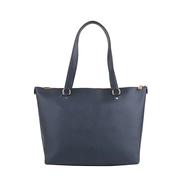 Túi Tote Nữ Coach Golden Anti-Scratch Front Zipper Bag Màu Xanh Navy